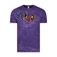 Cloud Purple usa calligraphy Vintage Tee - Jasminsmagicworld
