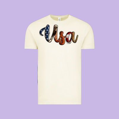 Usa Calligraphy Vintage Tee Designed By Jasminsmagicworld