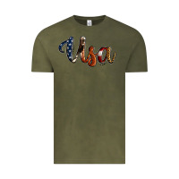 Vintage Olive usa calligraphy Vintage Tee - Jasminsmagicworld