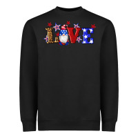 Black american flag gnomes love Heavyweight Sweatshirt - Artiststas