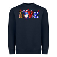 Navy american flag gnomes love Heavyweight Sweatshirt - Artiststas
