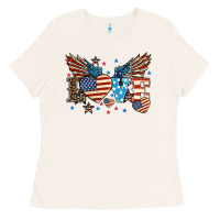 Bone Love America wings 4th of july Ladies Tee - HowdyJamesFarm