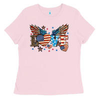 Love America Wings 4th Of July Ladies Tee | Teevron