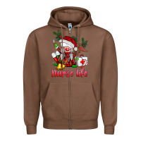 Chestnut christmas nurse life gnome Zipper Hoodie - BarkalooDesign