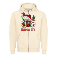 Sandshell christmas nurse life gnome Zipper Hoodie - BarkalooDesign