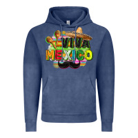 Vintage Denim Viva Mexico Vintage Hoodie - FaDigitalArtStudio