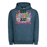 Pigment Midnight Navy not arguing just explaining Urban Hoodie - JahusDesignShop