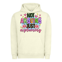 Pigment Pistachio not arguing just explaining Urban Hoodie - JahusDesignShop