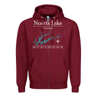Burgundy Norris Lake, Tennessee Characters Video game Zipper Hoodie - maiPhamDesign