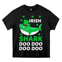 Black Irish Shark Doo Doo Doo Saint Patricks Day Heavy Core Tee - Bettercallsaul
