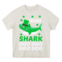 Cream Irish Shark Doo Doo Doo Saint Patricks Day Heavy Core Tee - Bettercallsaul