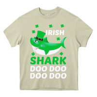Mossy Irish Shark Doo Doo Doo Saint Patricks Day Heavy Core Tee - Bettercallsaul