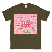 Army Green i am enough with glitter Classic Tee - TumblerDesignByShophia