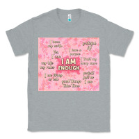 Heather Grey i am enough with glitter Classic Tee - TumblerDesignByShophia