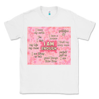 White i am enough with glitter Classic Tee - TumblerDesignByShophia