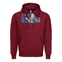 Burgundy let it snow gnome Zipper Hoodie - BarkalooDesign