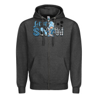 Charcoal Heather let it snow gnome Zipper Hoodie - BarkalooDesign
