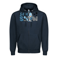 Navy let it snow gnome Zipper Hoodie - BarkalooDesign