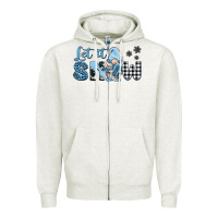 Oatmeal Heather let it snow gnome Zipper Hoodie - BarkalooDesign