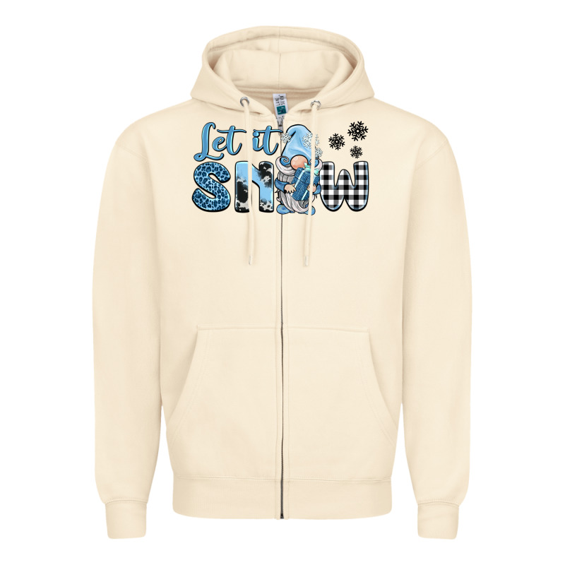 Let It Snow Gnome Zipper Hoodie by BarkalooDesign | Teevron