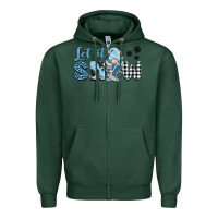 Sports Green let it snow gnome Zipper Hoodie - BarkalooDesign
