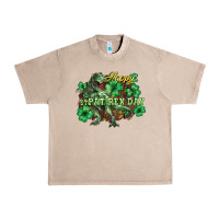 French Oak Happy St. Patrick's Day T-Rex Urban Heavy Tee - HowdyJamesFarm