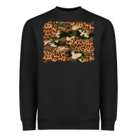 Black camouflage and leopard background Heavyweight Sweatshirt - Artiststas