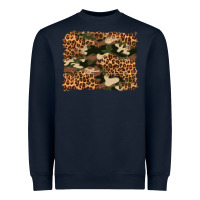 Navy camouflage and leopard background Heavyweight Sweatshirt - Artiststas