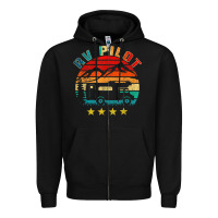 Black rv pilot camping funny vintage motorhome travel vacation t shirt Zipper Hoodie - maiPhamDesign