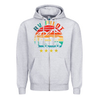Heather Grey rv pilot camping funny vintage motorhome travel vacation t shirt Zipper Hoodie - maiPhamDesign