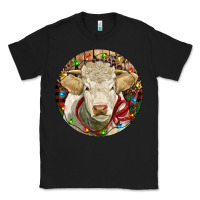 Black Charolais Heifer Christmas Classic Tee - RanaPortraitStore