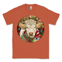 Copper Charolais Heifer Christmas Classic Tee - RanaPortraitStore