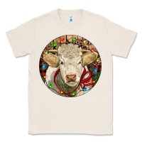 Natural Charolais Heifer Christmas Classic Tee - RanaPortraitStore