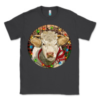 Smoke Charolais Heifer Christmas Classic Tee - RanaPortraitStore