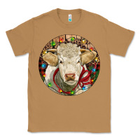 Toasted Coconut Charolais Heifer Christmas Classic Tee - RanaPortraitStore