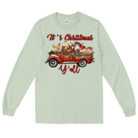 Matcha it's christmas y'all truck with farm animals Long Sleeve Tee - RanaPortraitStore