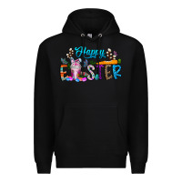 Black happy easter coffee Premium Hoodie - CowhideDigitalArt