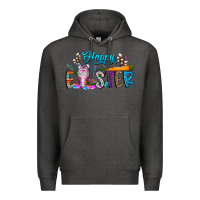 Charcoal Heather happy easter coffee Premium Hoodie - CowhideDigitalArt