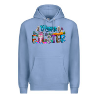 Colony Blue happy easter coffee Premium Hoodie - CowhideDigitalArt