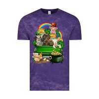 Cloud Purple St. Patrick's Day animal truck Vintage Tee - CowGirlArtShop