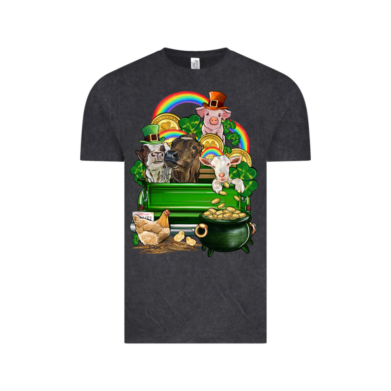 St. Patrick's Day Animal Truck Vintage Tee by CowGirlArtShop | Teevron