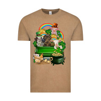 Vintage Coffee St. Patrick's Day animal truck Vintage Tee - CowGirlArtShop