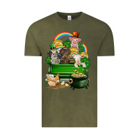 Vintage Olive St. Patrick's Day animal truck Vintage Tee - CowGirlArtShop