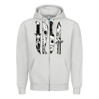 Dove Grey scary horror movies halloween Zipper Hoodie - maiPhamDesign