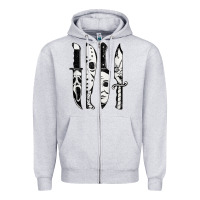 Heather Grey scary horror movies halloween Zipper Hoodie - maiPhamDesign