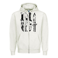 Oatmeal Heather scary horror movies halloween Zipper Hoodie - maiPhamDesign