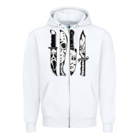 White scary horror movies halloween Zipper Hoodie - maiPhamDesign