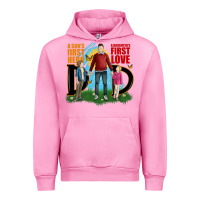 Fuchsia Pink a sons first hero a daughters first love Urban Hoodie - JahusDesignShop