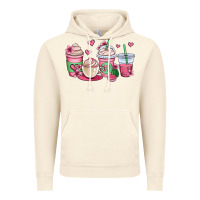 Vintage Artic valentines day coffee cups Vintage Hoodie - OliviaCreatesArt