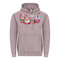 Vintage Zinc valentines day coffee cups Vintage Hoodie - OliviaCreatesArt